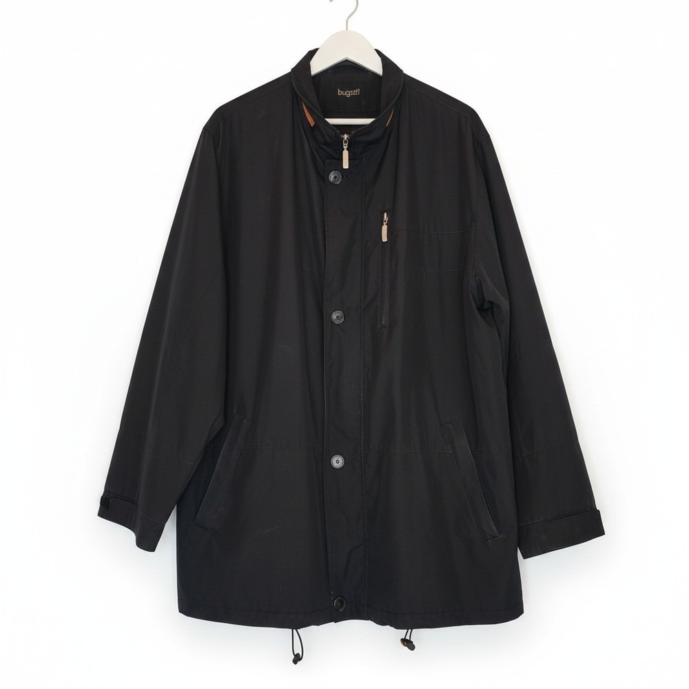BUGATTI‎ Men Black Lightweight Tech Jacket Sz 52 IT Orange Trim Utility Gorpcore